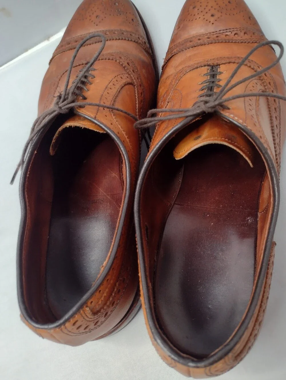 Allen Edmonds Strand Cap-Toe Oxford Brogue Hand Made Dress Shoe 12 1/2 D A23